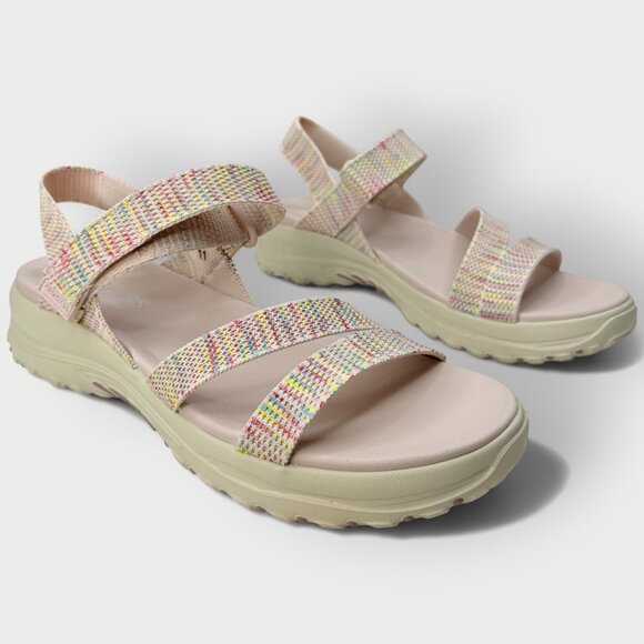 Skechers Reggae Bound 163681 Women’s Sandals 11M Natural/Tan Slingback - Picture 1 of 15